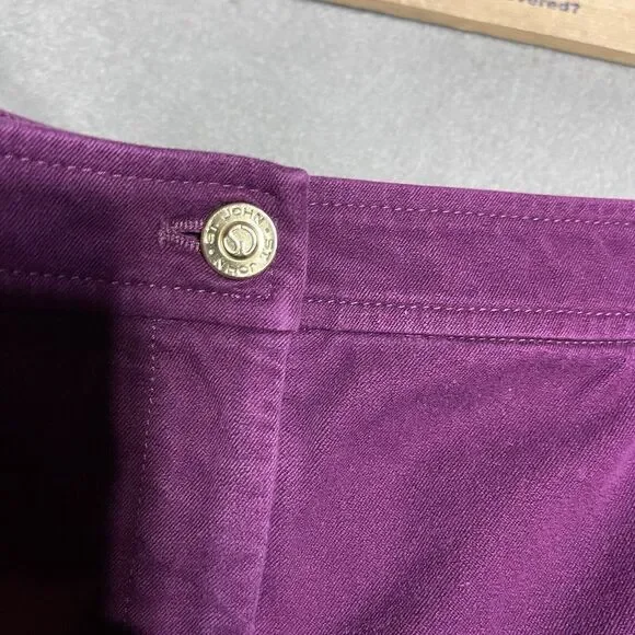 St. John Purple Ankle Cropped Pants - Picture 6 of 9